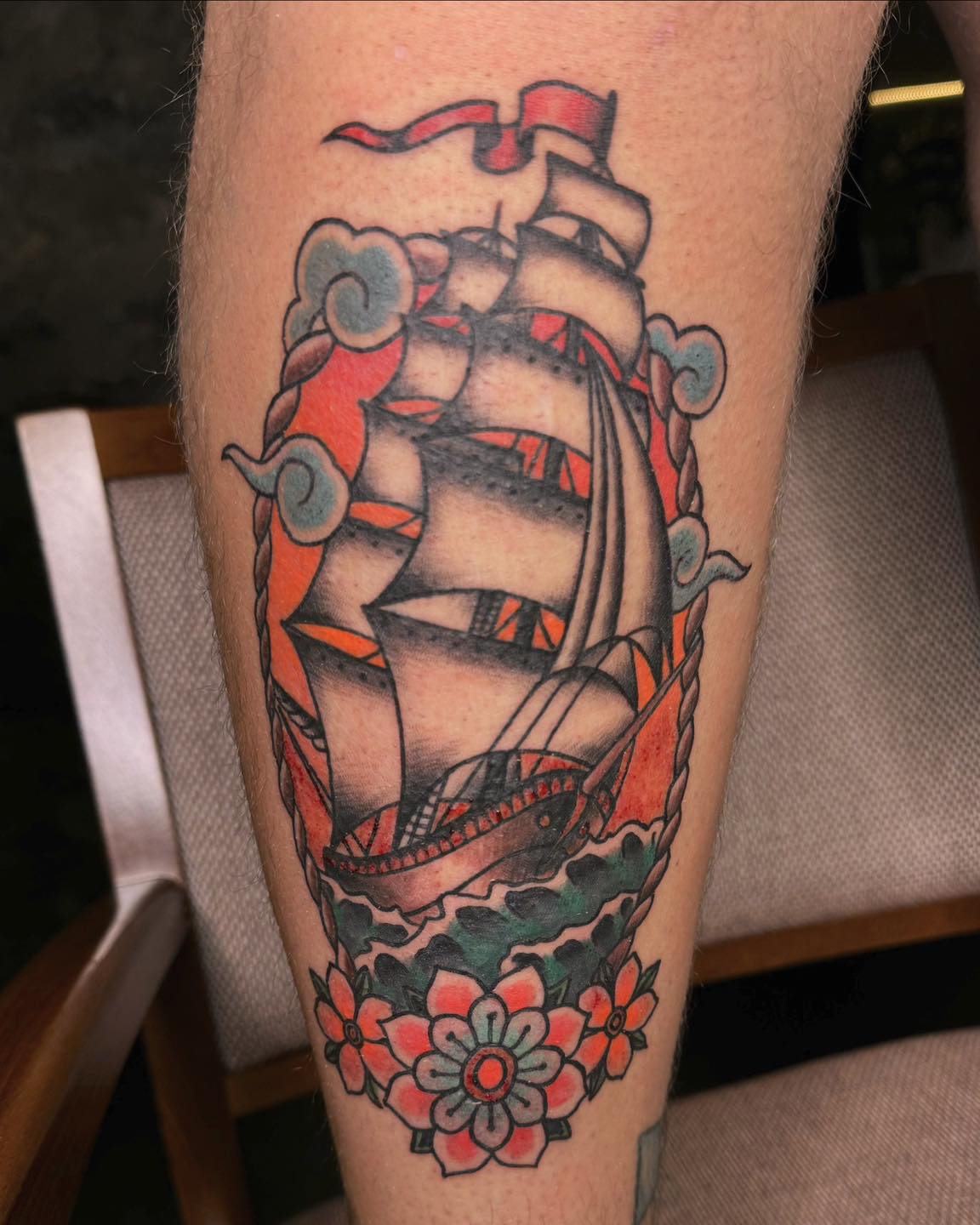 american trad ship inked under ground