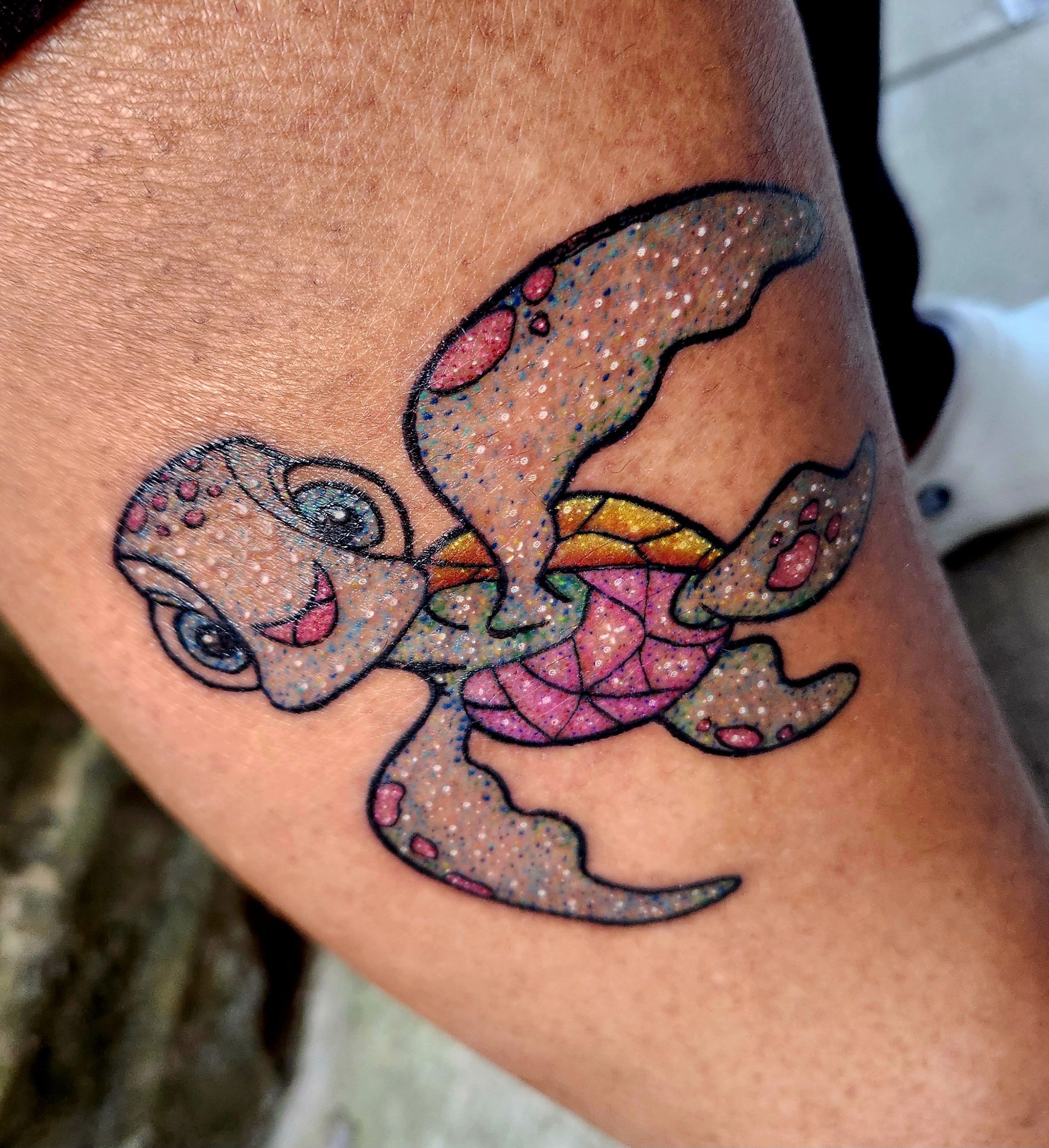 crush turtle inked under ground